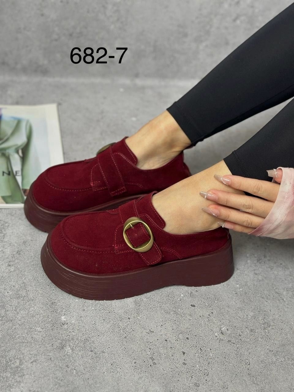 ,замшевые женские туфли-лоферы на платформе, повседневные,женская ,модная женская