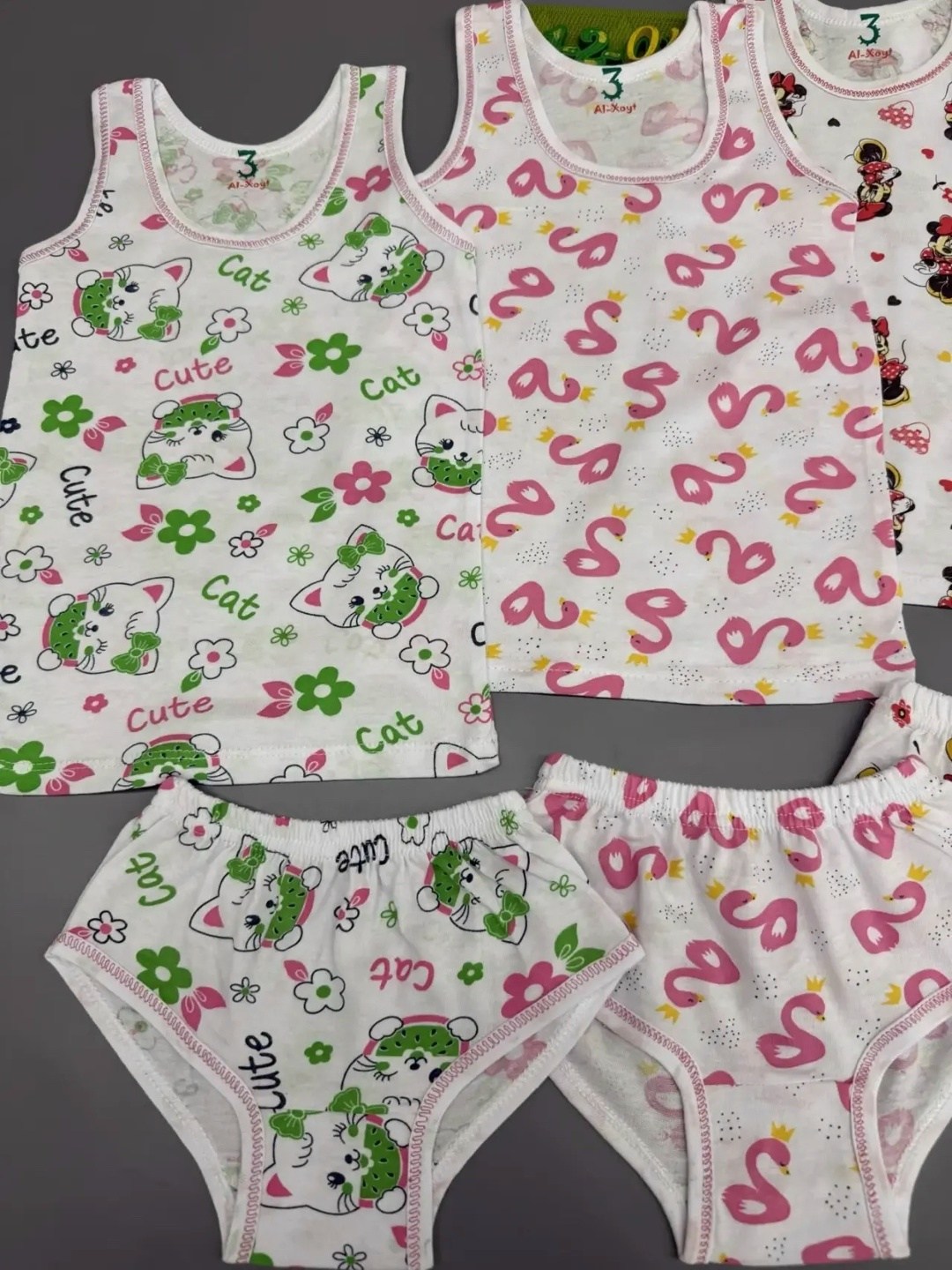 комплект детского нижнего белья,комплект детский девочка (майка, трусы) № uz025,комплект майка и трусы для девочек,комплект нижнего белья для девочек,белье детское комплект