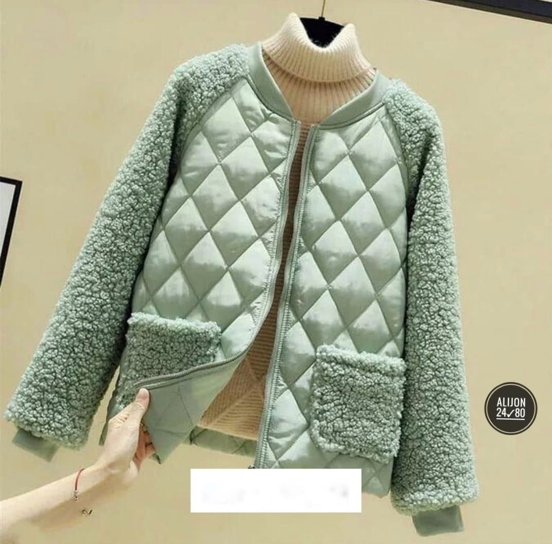 куртка женская,куртка модная,куртка женская белая,куртка свободного кроя,женская куртка из искусственной овечьей шерсти