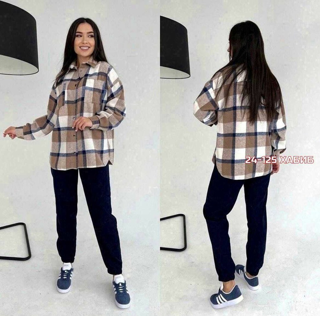 рубашка в клетку женская оверсайз,рубашка женская оверсайз в клетку удлиненная арт. 9314654,женские костюмы,костюм двойка вельвет,рубашка драп