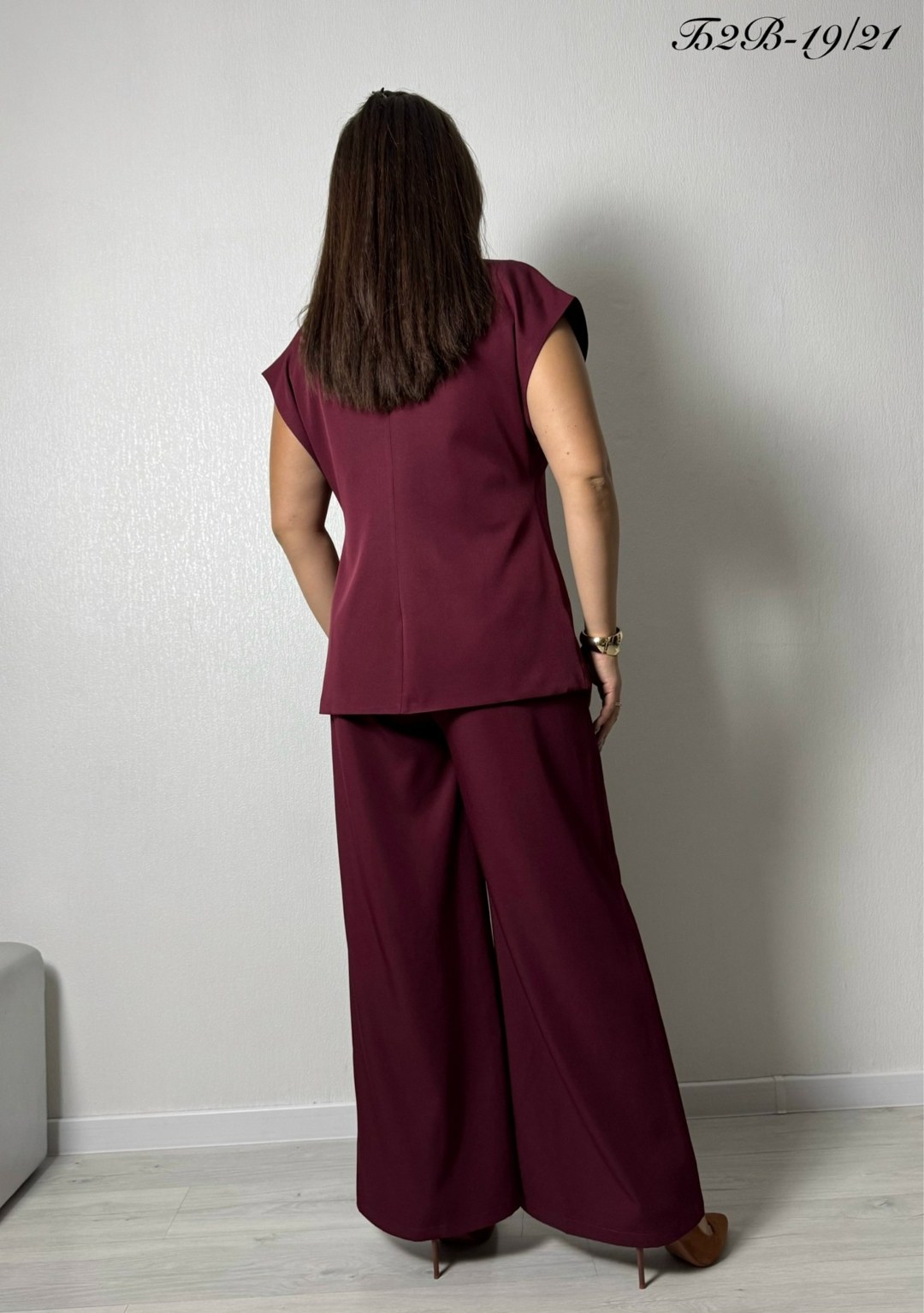 брючный костюм,костюм женский,костюм двойка женская,брючный женский костюм,брючный комплект nikva 725-2 бордо