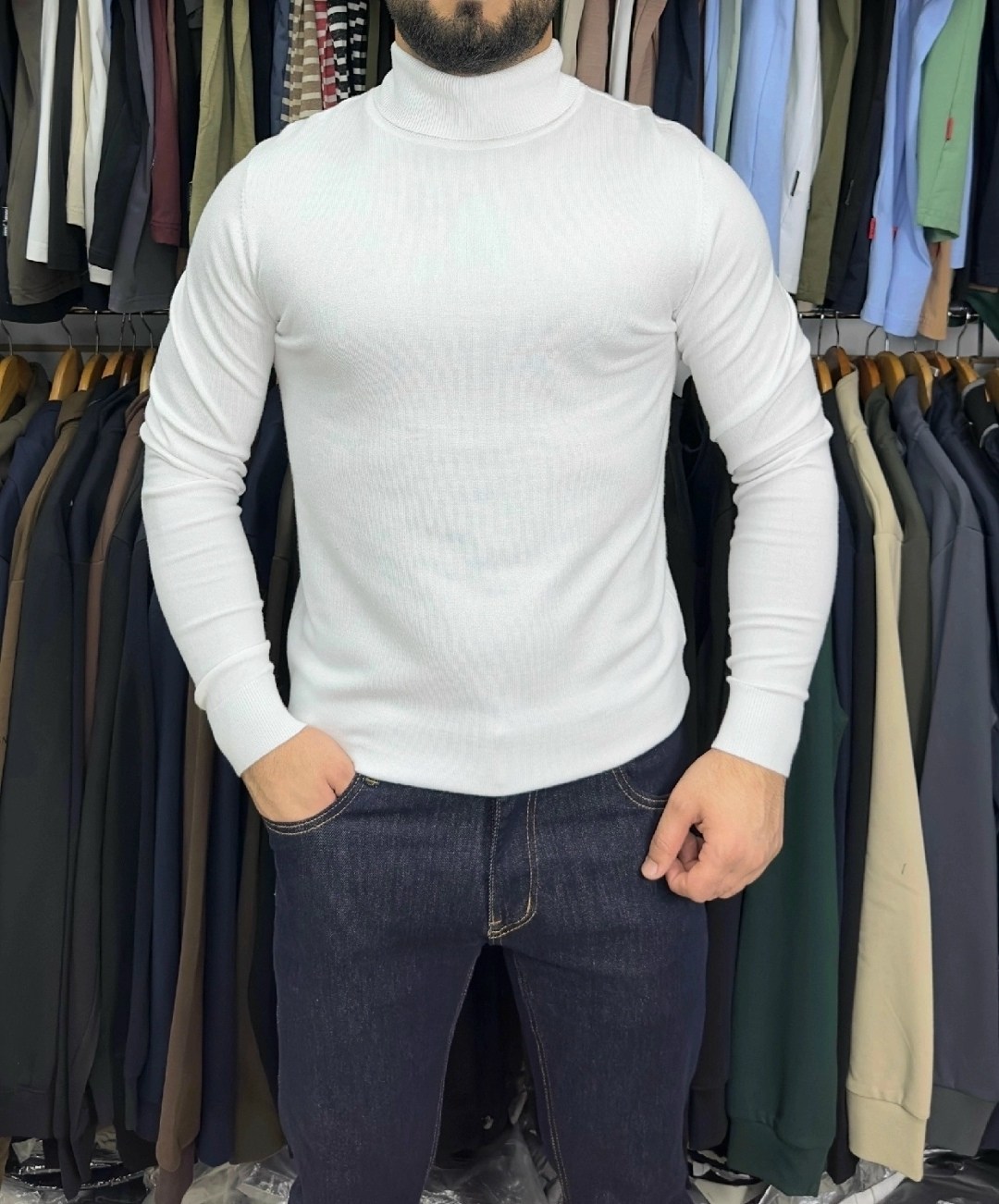 свитер для мужчин,мужской свитер,мужская кофта,мужская водолазка белая горлом,водолазка