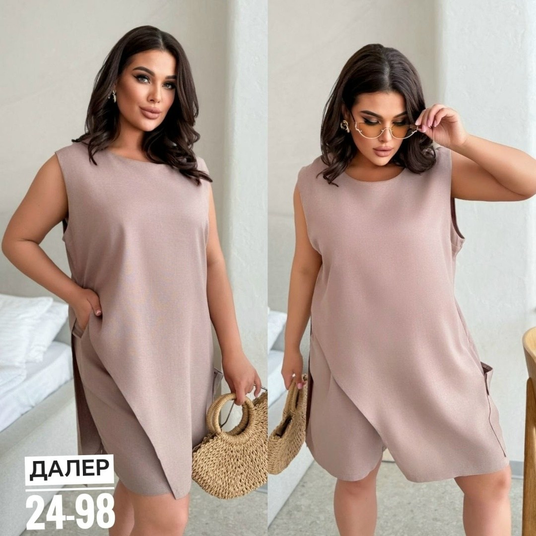 одежда больших размеров, больших размеров,летняя ,костюм с шортам,платье летнее