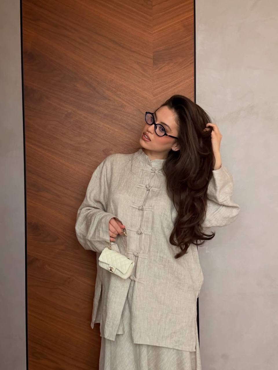 льняной костюм женский,костюм льняной,костюм с длинной юбкой,одежда мусульманская,костюм с длинными рукавами