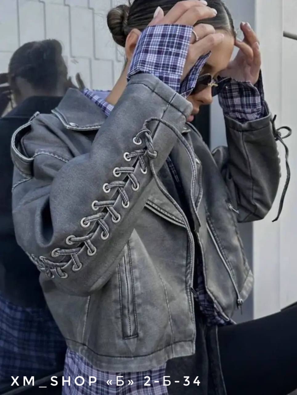 косуха куртка кожаная оверсайз chauzi,косуха винтажная оверсайз chauzi,куртка косуха,кожаная куртка,женская косуха