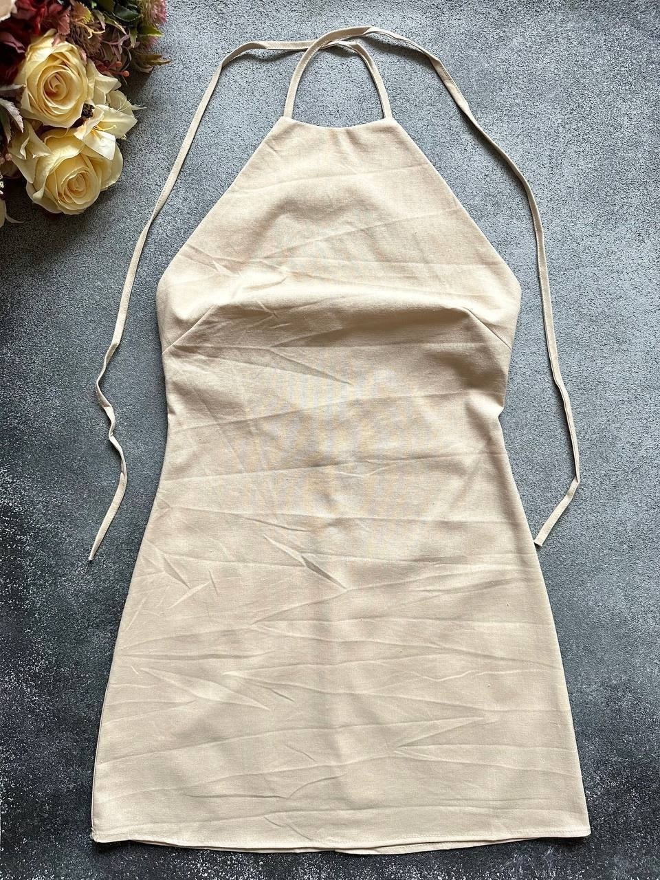 льняное платье с открытой спиной,платье сарафан,льняное платье без рукавов,сарафан,платье льняное летнее