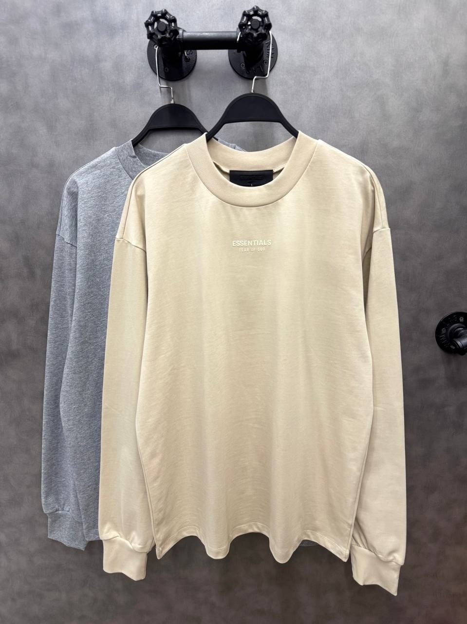 свитшот fear of god essentials essentials,fear of god essentials,бежевый свитшот,свитшот женская,оверсайз свитшот