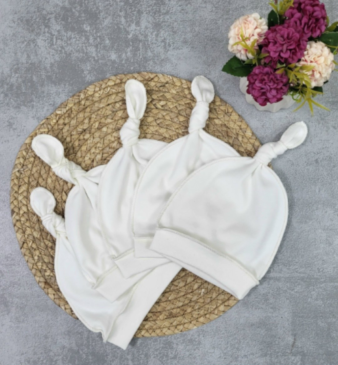 шапка детская тонкая для новорожденных узелком жанэт,шапочка,шапочка для новорожденного,шапочка для малыша,хлопковые шапочки для новорожденных