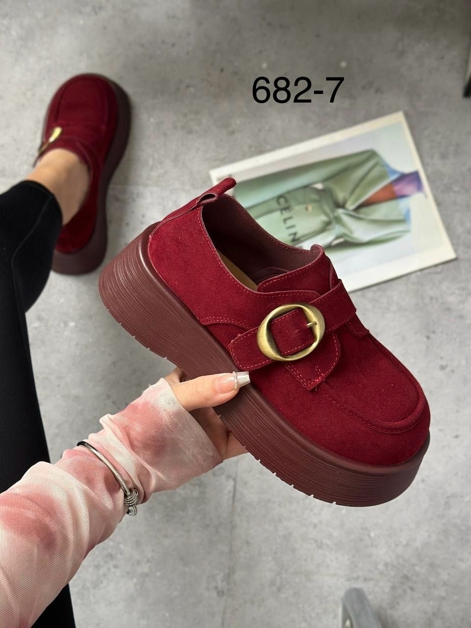 ,замшевые женские туфли-лоферы на платформе, повседневные,женская ,модная женская