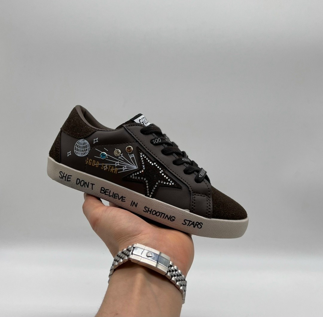 коричневые кроссовки ball star golden goose anthracite silver,,golden goose кеды hi star на платформе черный,golden goose super star,кеды golden goose