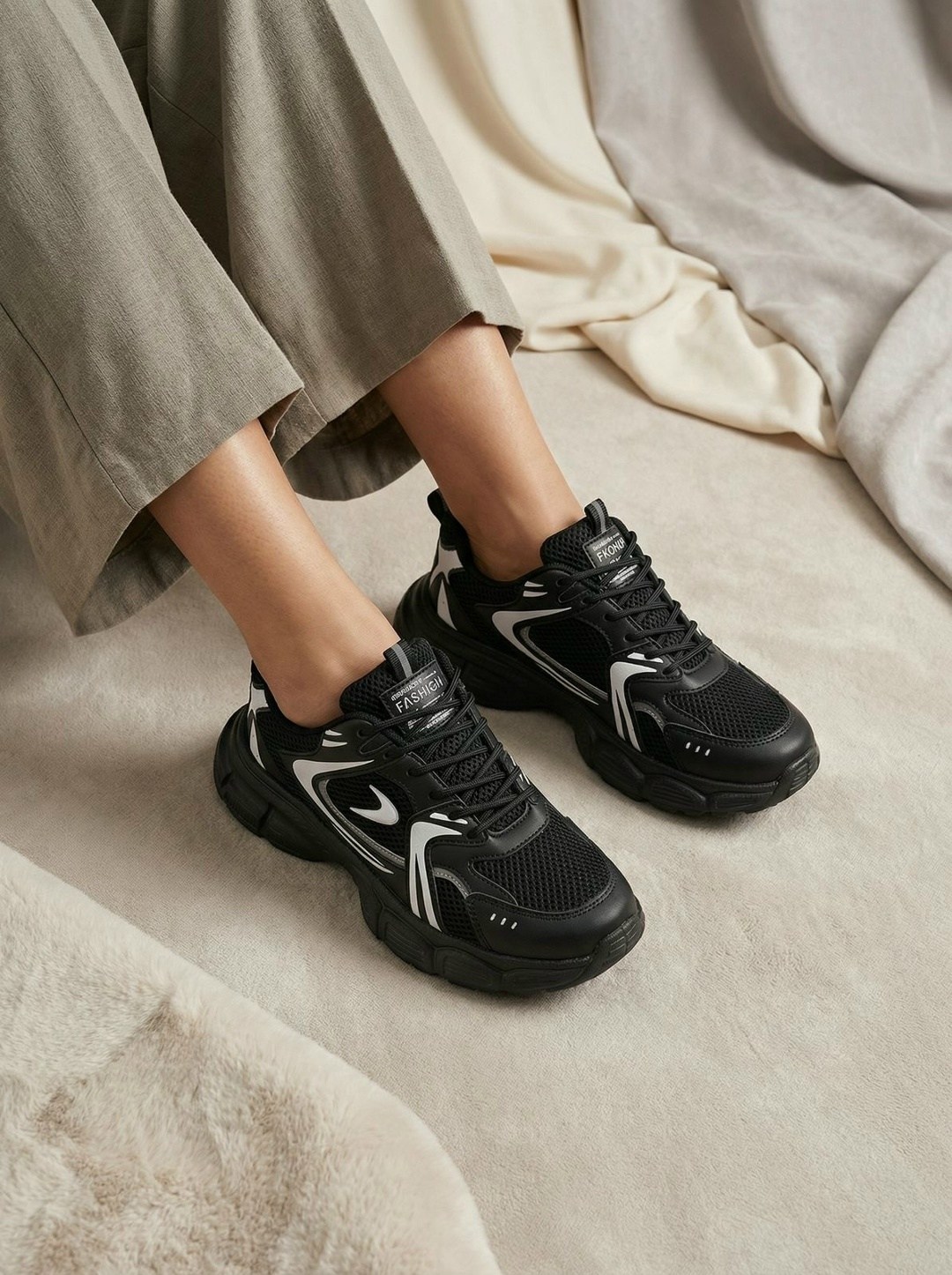 кроссовки,женские кроссовки,кроссовки повседневные,кроссовки черные,массивные кроссовки