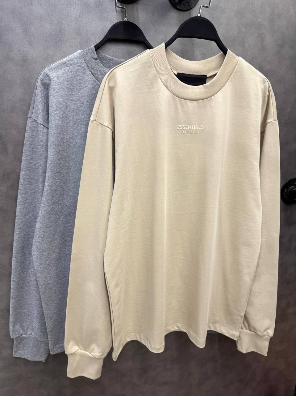свитшот fear of god essentials essentials,fear of god essentials,бежевый свитшот,свитшот женская,оверсайз свитшот