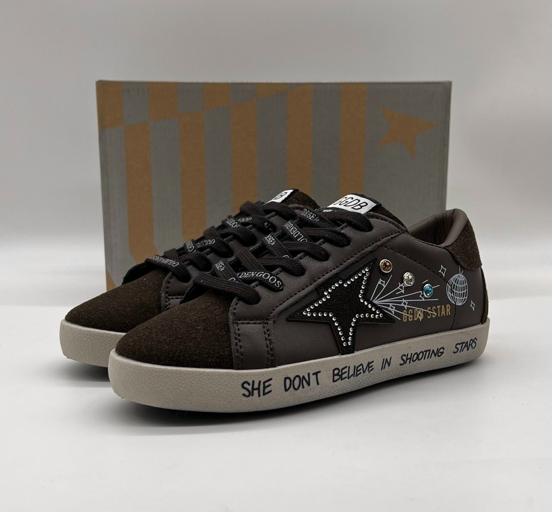 коричневые кроссовки ball star golden goose anthracite silver,,golden goose кеды hi star на платформе черный,golden goose super star,кеды golden goose