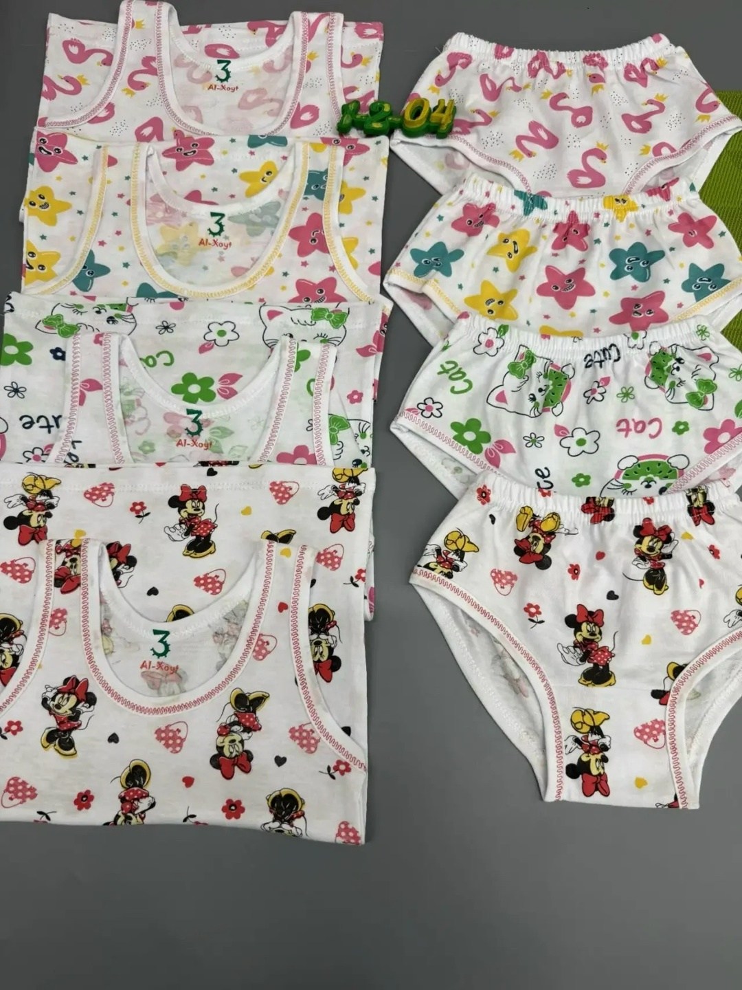 комплект детского нижнего белья,комплект детский девочка (майка, трусы) № uz025,комплект майка и трусы для девочек,комплект нижнего белья для девочек,белье детское комплект