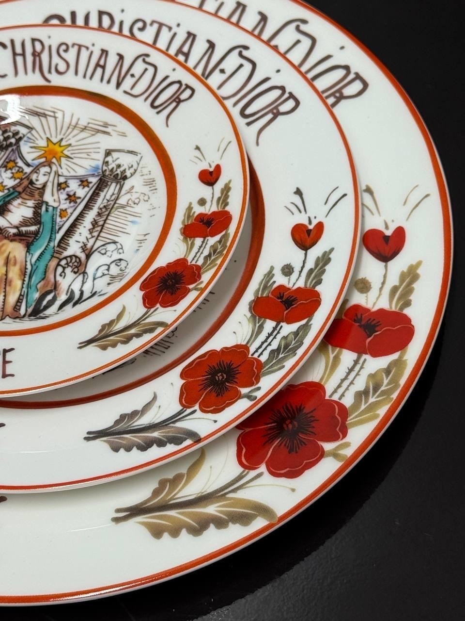 чайная пара dior la papesse,сервиз чайный, посуда dior кофейная пара,dior посуда,набор чайных пар christiane dior la papesse,чайный набор dior