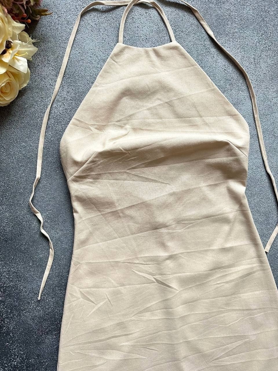 льняное платье с открытой спиной,платье сарафан,льняное платье без рукавов,сарафан,платье льняное летнее