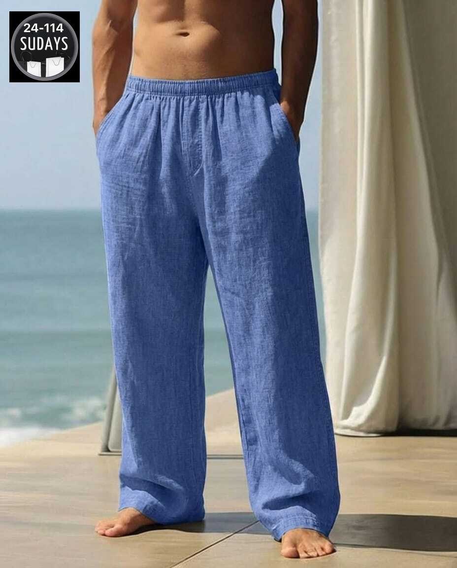 льняные брюки,мужские льняные брюки,мужские хлопковые льняные брюки,брюки мужские,пляжные брюки