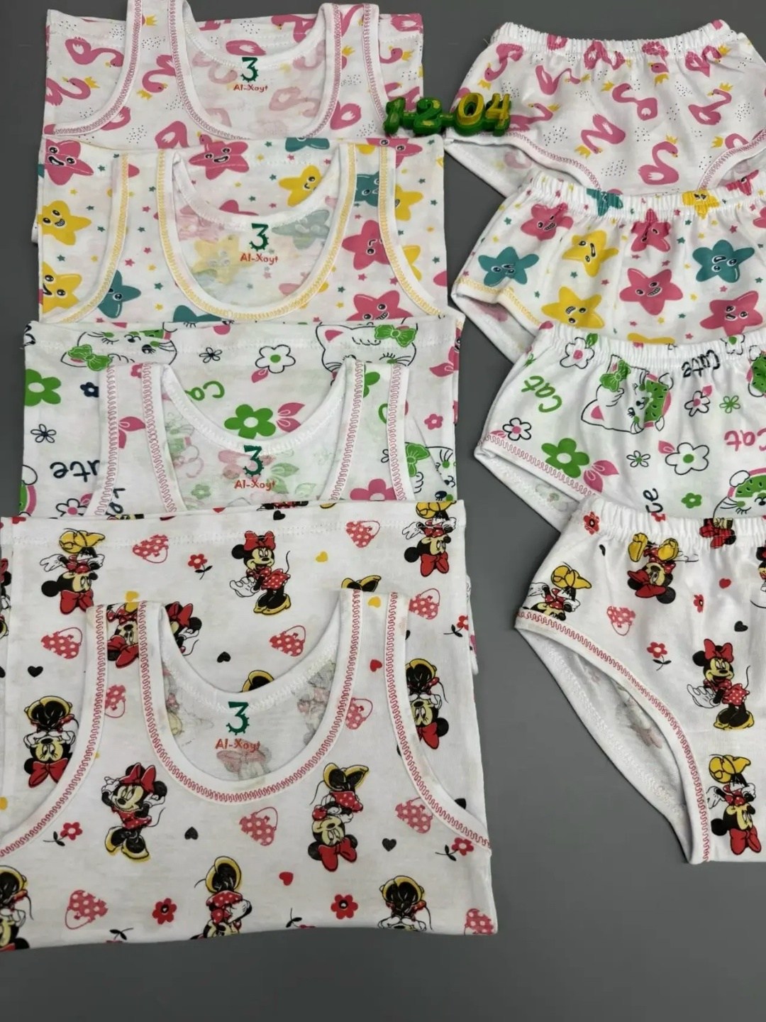 комплект детского нижнего белья,комплект детский девочка (майка, трусы) № uz025,комплект майка и трусы для девочек,комплект нижнего белья для девочек,белье детское комплект