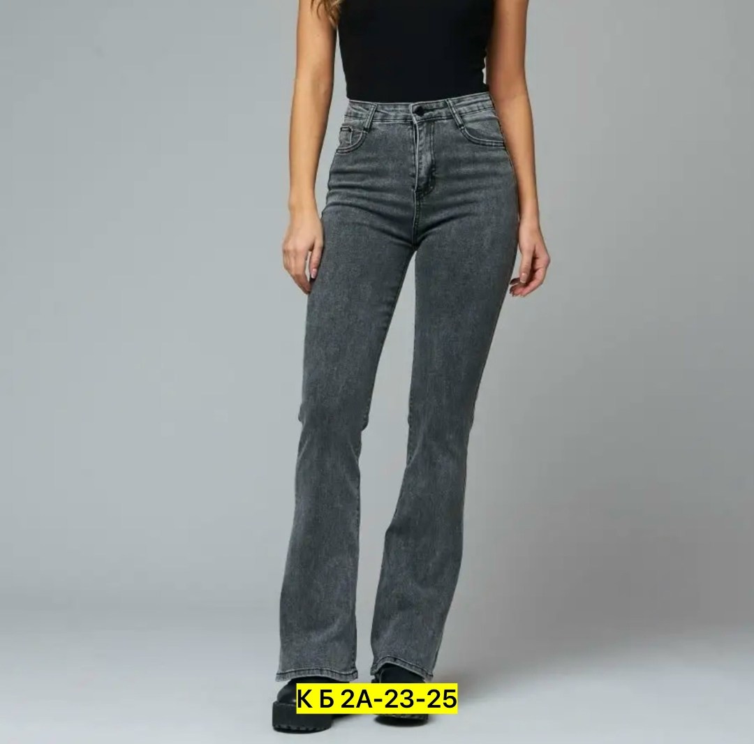 джинсы клеш женские,джинсы женские 7007 "однотонные-клеш № 1" серые,джинсы клеш серые женские,джинсы клеш от колена серые h&a collection,серые джинсы клеш