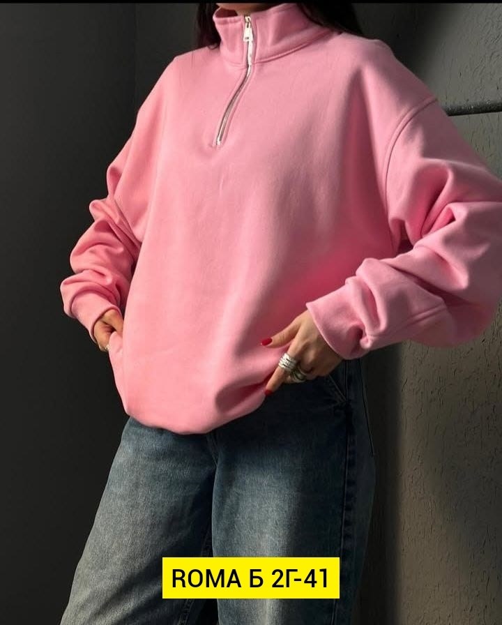 свитшот оверсайз на молнии теплый полузамок revati wear 303481677,свитшот женский,свитшот полузамок оверсайз на молнии с замком поло y2k,модная толстовка,свитшот оверсайз на молнии теплый полузамок