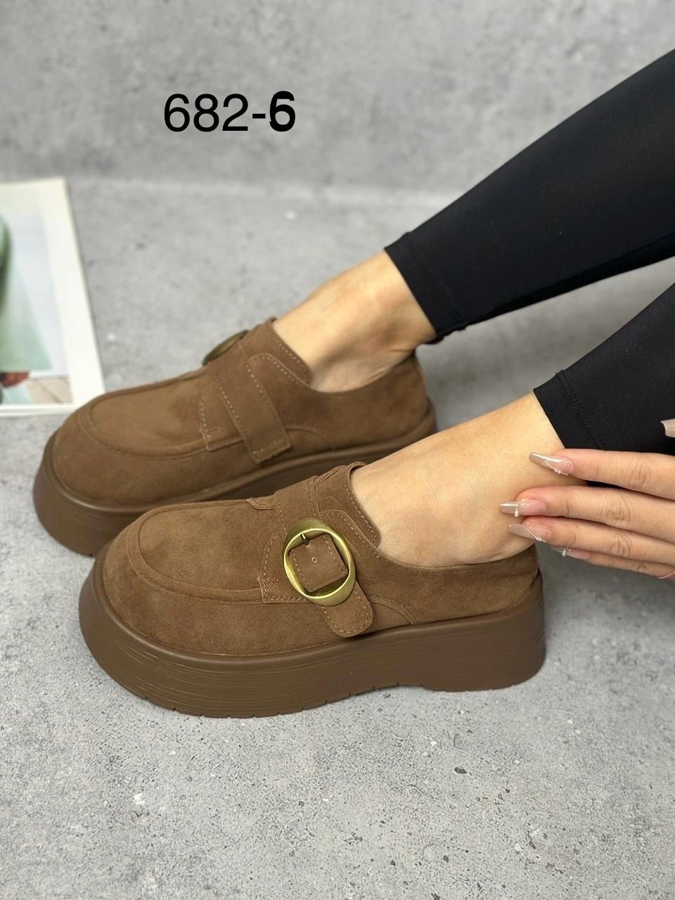 ,замшевые женские туфли-лоферы на платформе, повседневные,женская ,модная женская