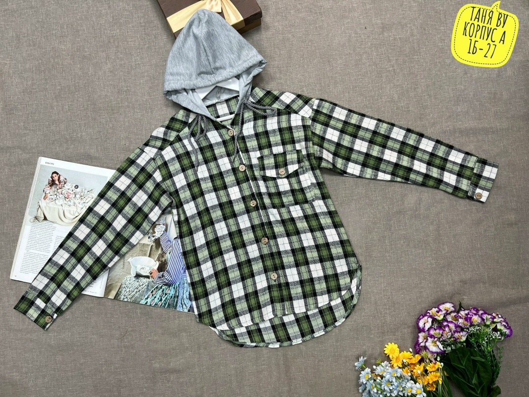 рубашка с капюшоном в клетку,рубашка на мальчика горчичного цвета,рубашка с капюшоном,рубашка с капюшоном для мальчика,рубашка для мальчика