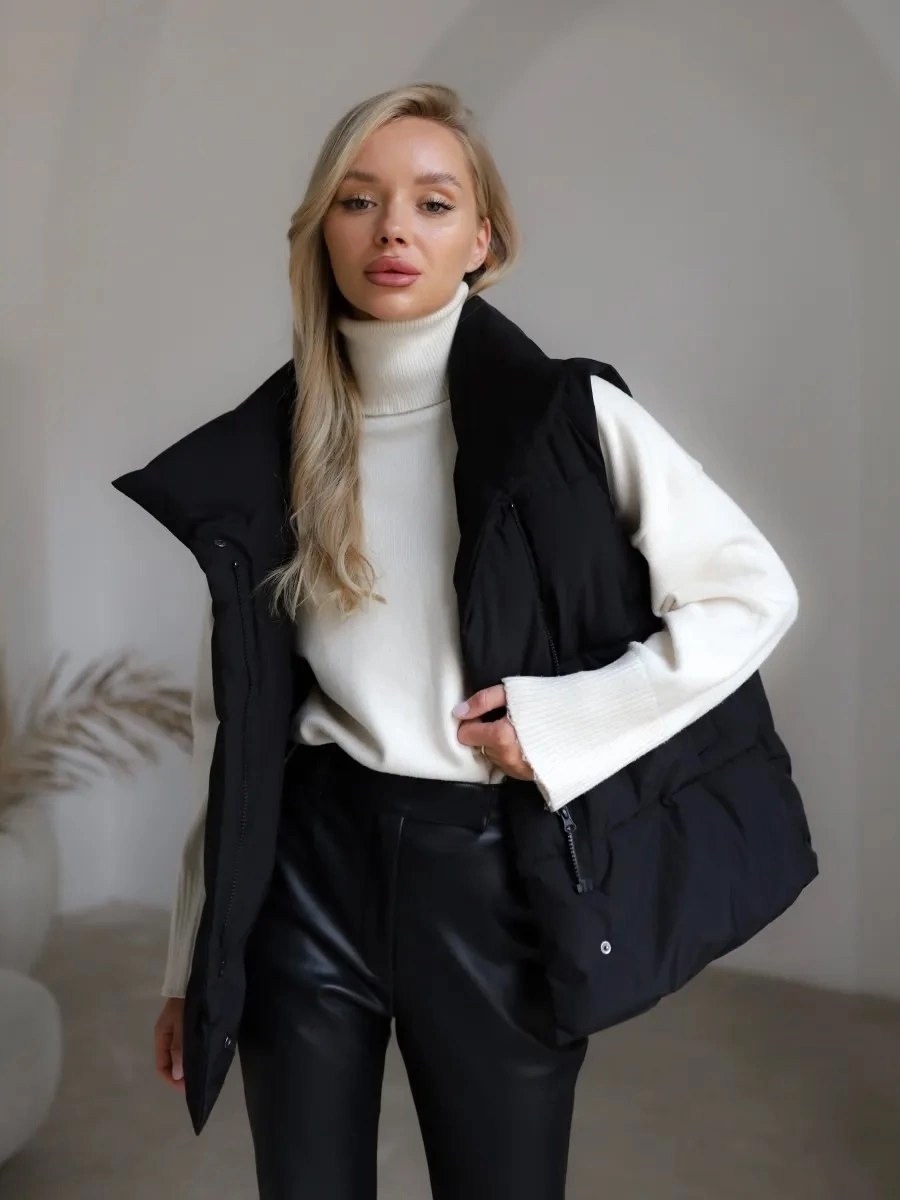 жилетка женская,стильная жилетка,жилет женский,жилетка утепленная болоньевая безрукавка v&d fashion,жилет