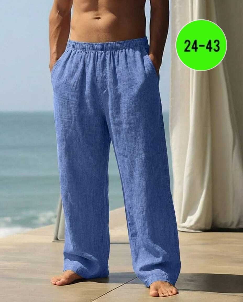 мужские льняные брюки,мужские широкие брюки,льняные брюки,мужские летние тонкие брюки,летние мужские льняные брюки