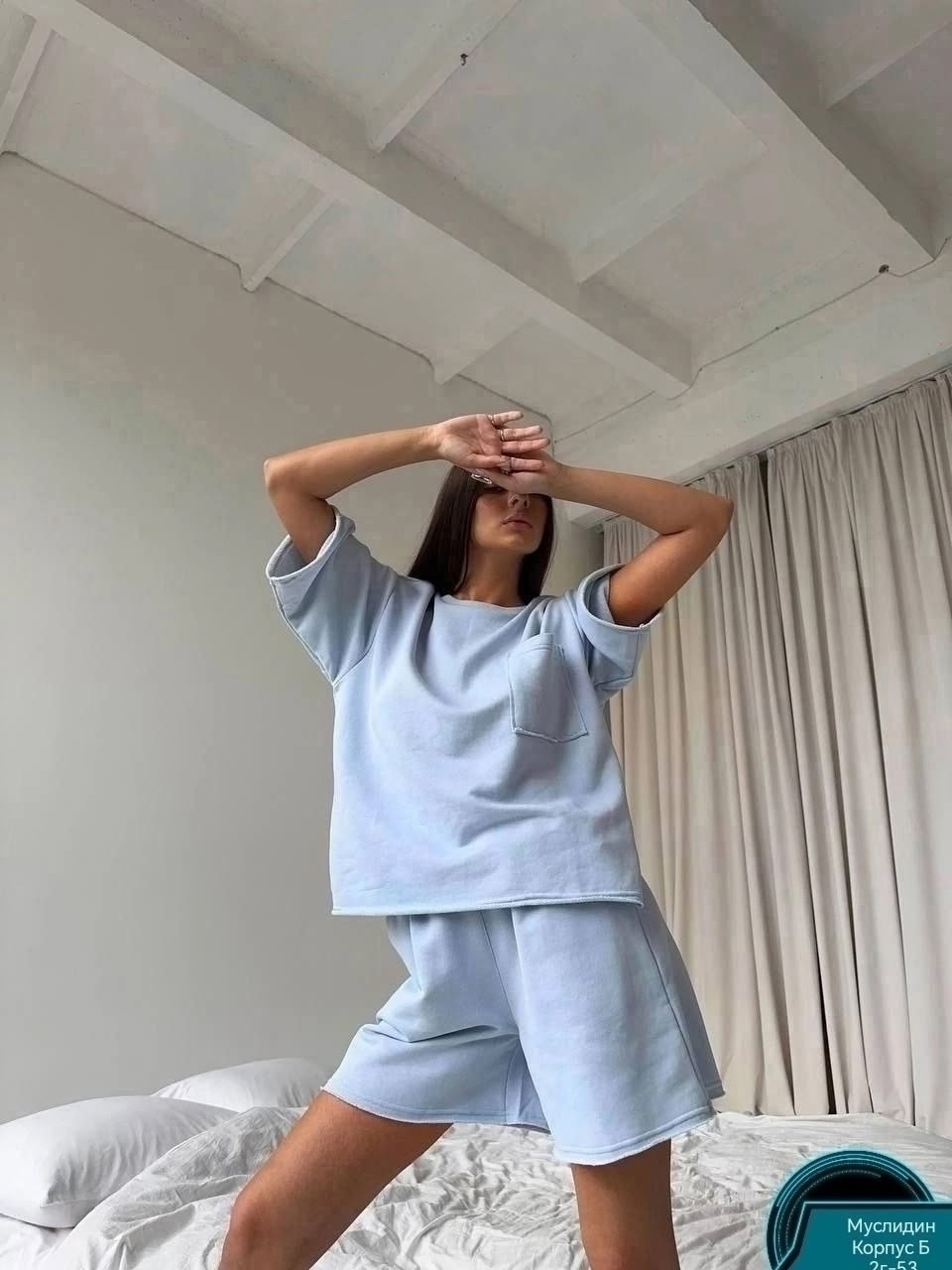 трикотажный костюм с шортами,костюм женский с шортами,летний костюм из футера с шортами,костюм из футера женский с шортами,летний костюм с шортами