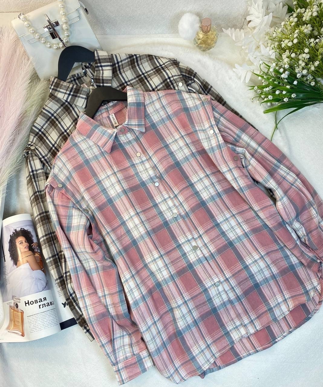 рубашка в клетку женская,рубашка в клетку,рубашка оверсайз в клетку женская,женская рубашка,рубашка в клетку теплая