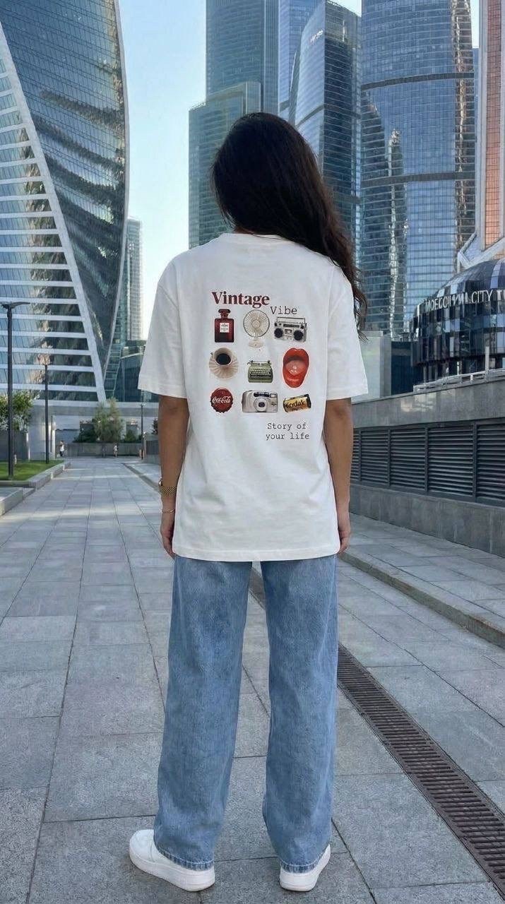 футболка базовая с принтом,футболка белая с,футболка с принтом,одежда стильная,женская футболка