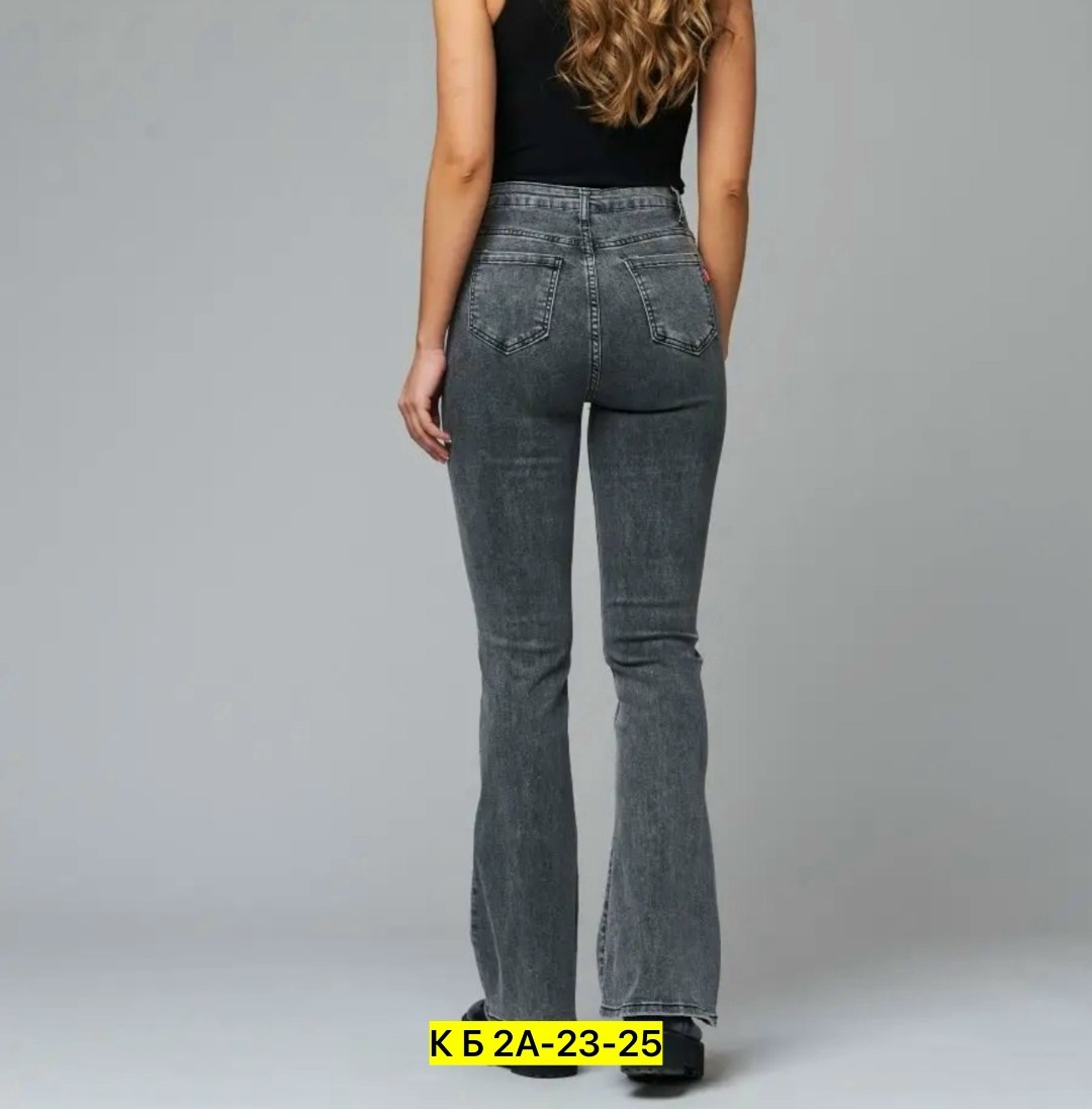 джинсы клеш женские,джинсы женские 7007 "однотонные-клеш № 1" серые,джинсы клеш серые женские,джинсы клеш от колена серые h&a collection,серые джинсы клеш