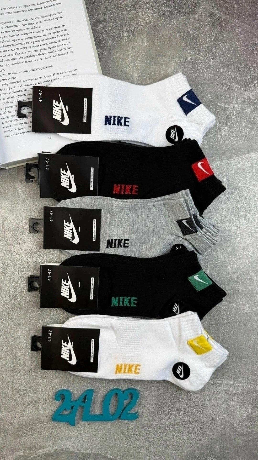 носки средние хлопковые набор 5 пар nike,комплект носков nike,носки мужские nike,мужские носки,носки nike 5 пар