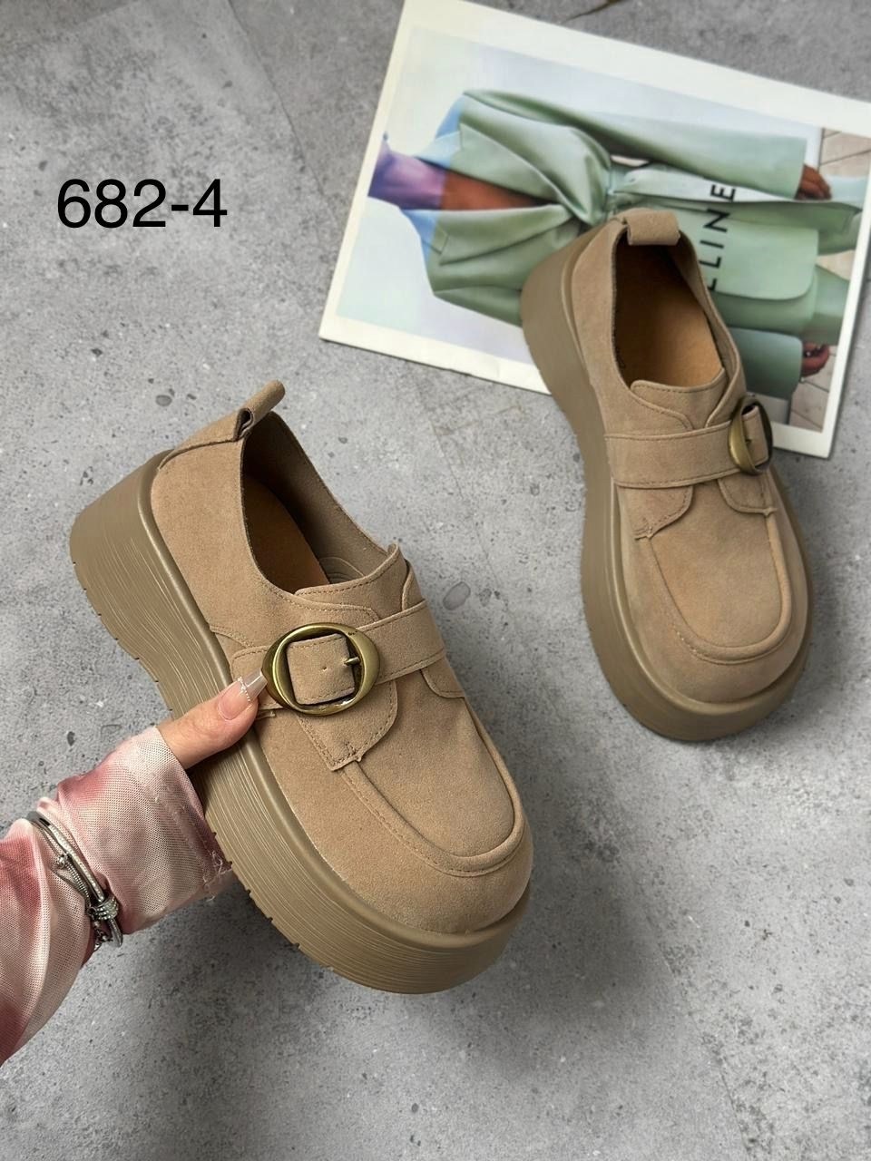 ,замшевые женские туфли-лоферы на платформе, повседневные,женская ,модная женская