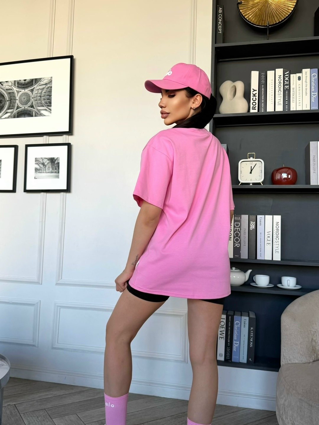 женская футболка оверсайз,розовая футболка оверсайз,футболки женская,футболка оверсайз,базовая вареная футболка в стиле оверсайз by gor