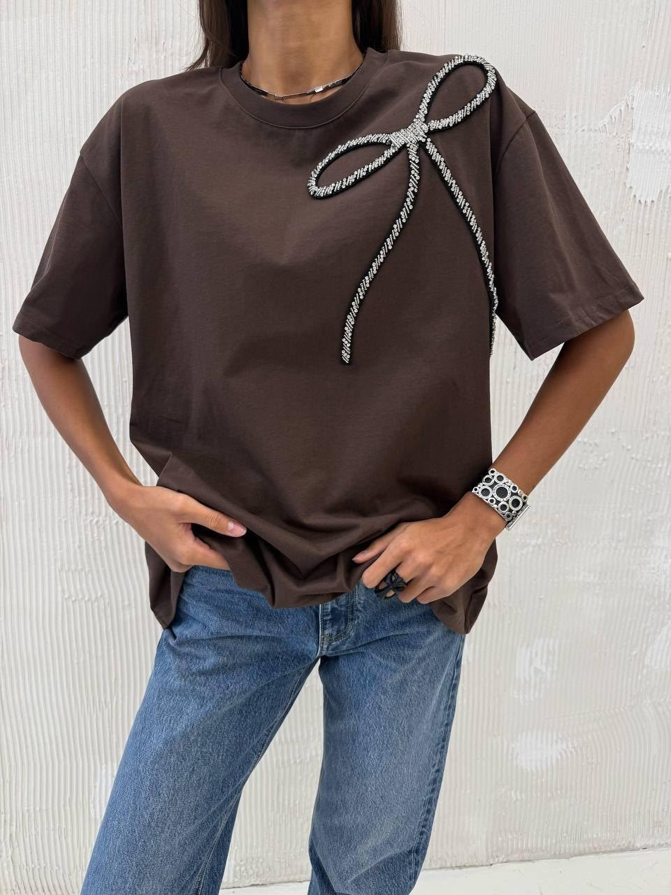 женская футболка,футболки женская оверсайз,футболка оверсайз со стразам,футболки и топы,футболка