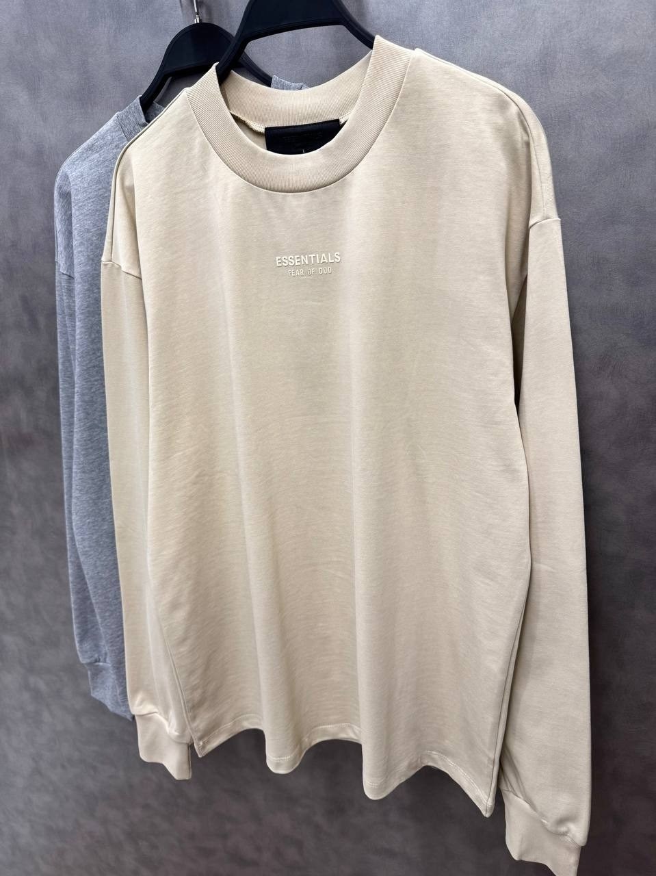 свитшот fear of god essentials essentials,fear of god essentials,бежевый свитшот,свитшот женская,оверсайз свитшот