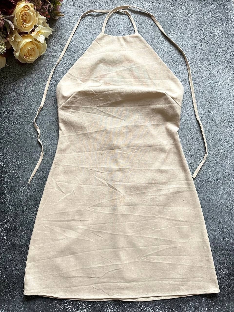 льняное платье с открытой спиной,платье сарафан,льняное платье без рукавов,сарафан,платье льняное летнее