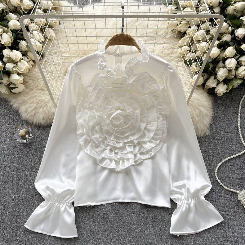 блузка с оборками,женская блузка,шифоновая женская рубашка с оборками,элегантная блузка,блузка белая