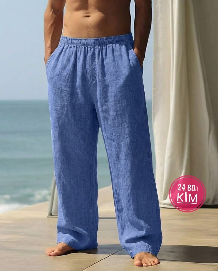 мужские льняные брюки,брюки мужские,мужские хлопковые и льняные пляжные брюки,брюки льняные,брюки мужские хлопковые