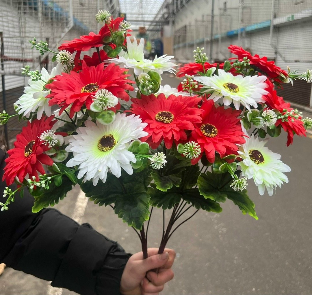 цветы "гербера",гербера букет,цветами,букет искусственные цветы,букет гербер