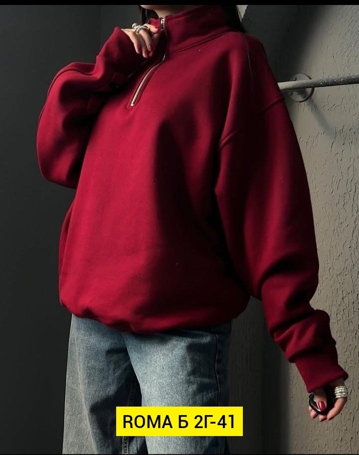 свитшот оверсайз на молнии теплый полузамок revati wear 303481677,свитшот женский,свитшот полузамок оверсайз на молнии с замком поло y2k,модная толстовка,свитшот оверсайз на молнии теплый полузамок