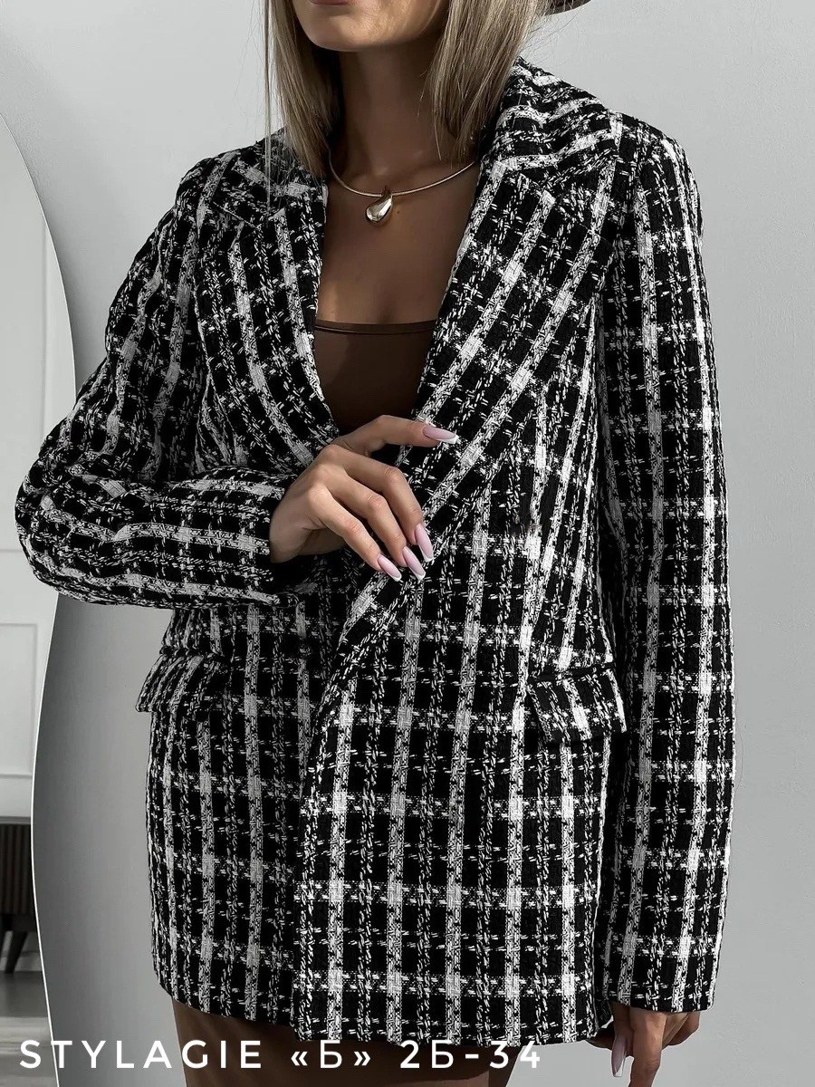 пиджак твидовый в клетку,пиджак твидовый в клетку приталенный жакет provocanto,жакет пиджак твидовый,женский твидовый пиджак,твидовый жакет