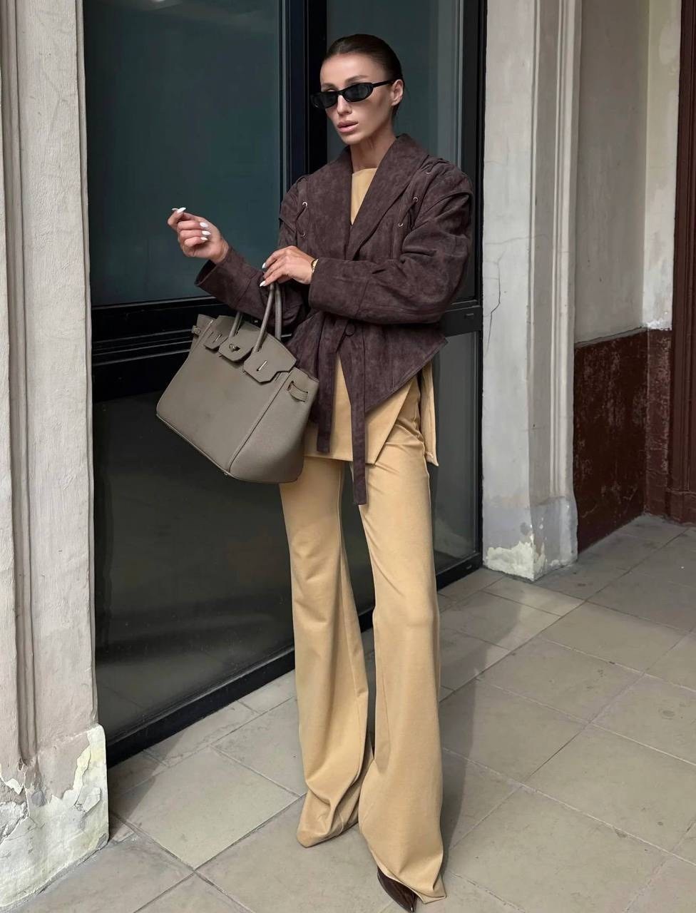 замшевая куртка,куртка замшевая женская,куртка замшевая жакет премиум x'zotic,косуха замшевая,куртка косуха замшевая коричневая с поясом tadari