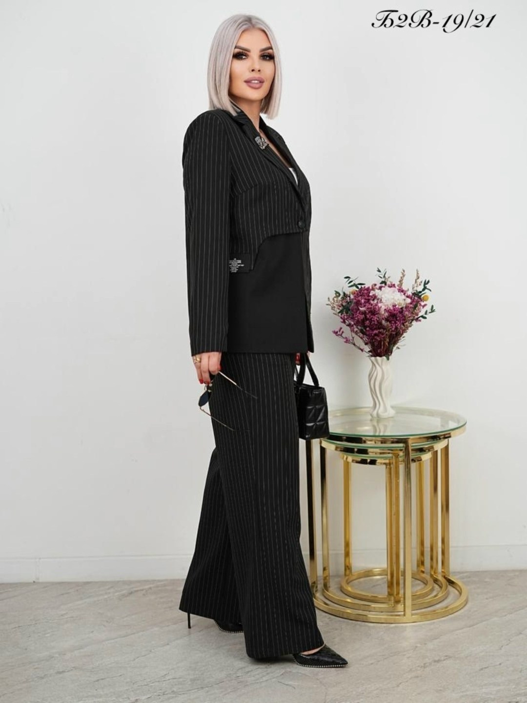 брючный костюм,женский брючный костюм,женский брючный костюм двойка,брючный костюм mislana 1249 полоска_горчица,костюм женский