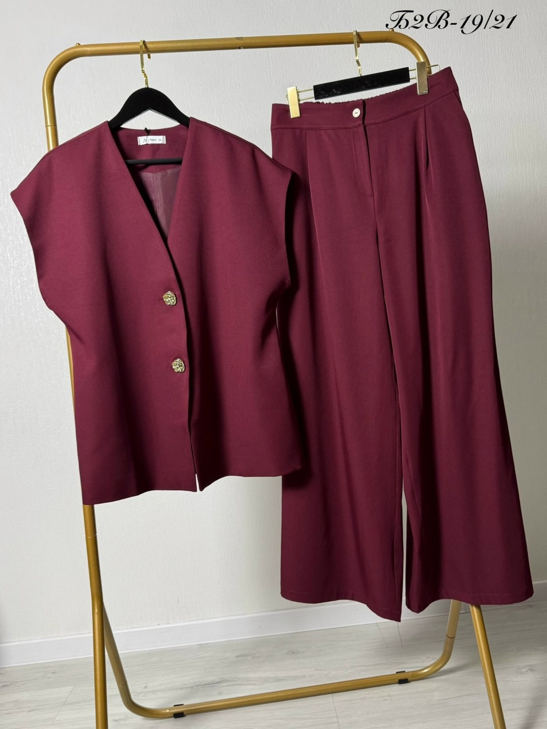 брючный костюм,костюм женский,костюм двойка женская,брючный женский костюм,брючный комплект nikva 725-2 бордо
