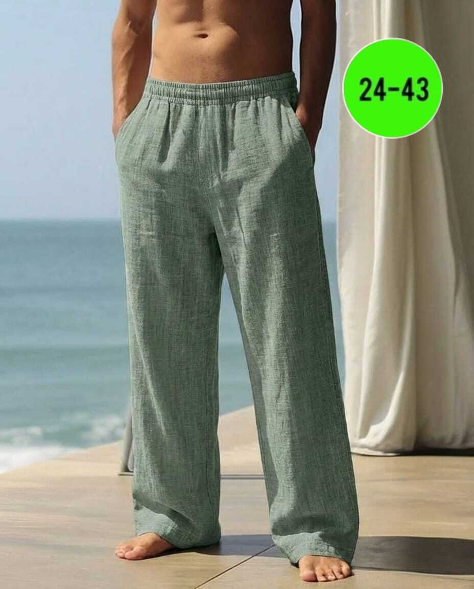 мужские льняные брюки,мужские широкие брюки,льняные брюки,мужские летние тонкие брюки,летние мужские льняные брюки
