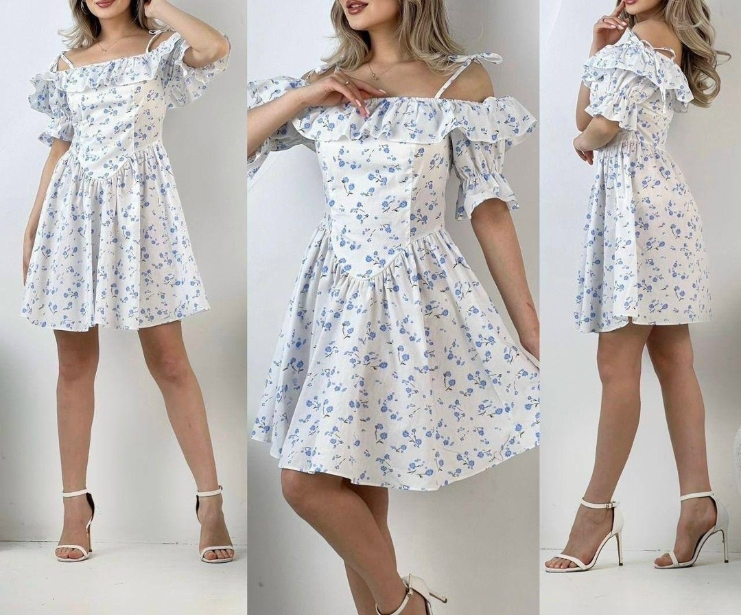 платье крестьянка легкое в цветочек golubkova,платье летнее,платье,летнее женское платье,платье красотка