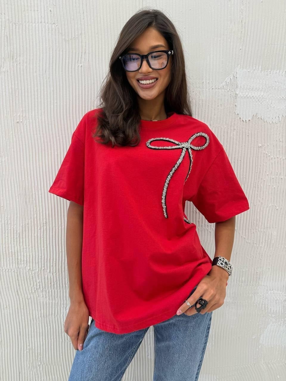женская футболка,футболки женская оверсайз,футболка оверсайз со стразам,футболки и топы,футболка