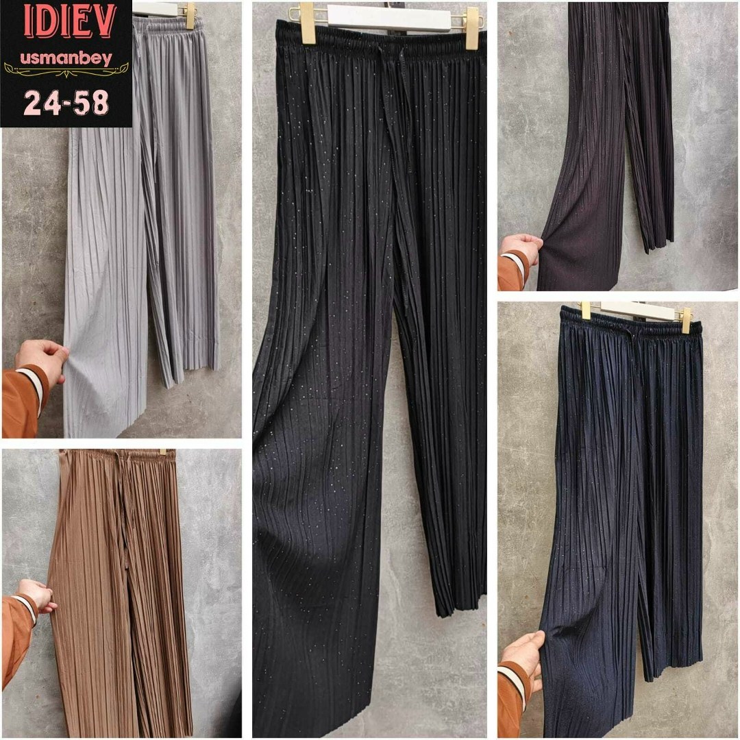 женские широкие брюки,брюки женские,широкие брюки,шифоновые брюки,женские плиссированные брюки
